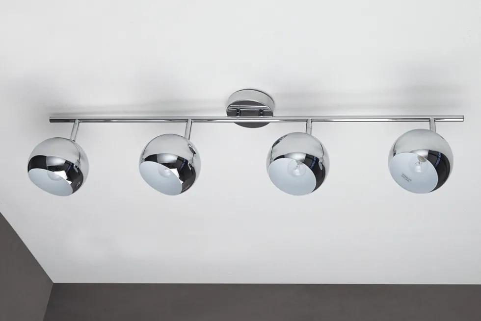 Moderne Deckenleuchte BUBBLE 105cm silber Chrom Pendelleuchte