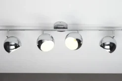 Moderne Deckenleuchte BUBBLE 105cm silber Chrom Pendelleuchte