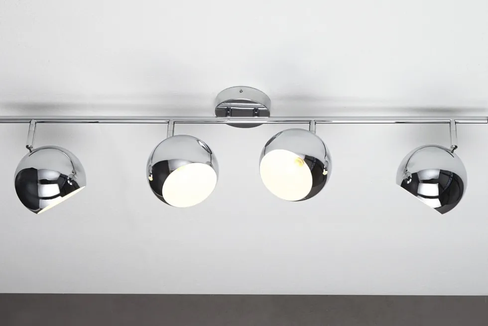 Moderne Deckenleuchte BUBBLE 105cm silber Chrom Pendelleuchte