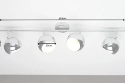Moderne Deckenleuchte BUBBLE 105cm silber Chrom Pendelleuchte