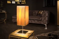 Moderne Designer Tischlampe PARIS 43cm gold Tischleuchte