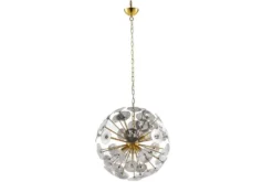 Moderne Design Hängeleuchte INFINITY HOME 65cm Glas gold Pendelleuchte