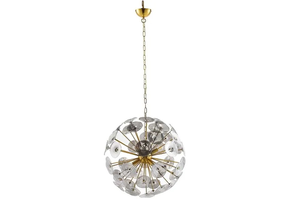 Moderne Design Hängeleuchte INFINITY HOME 65cm Glas gold Pendelleuchte