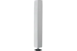 Moderne Design Stehlampe PARIS 160cm weiß Plissee Schirm Stehleuchte