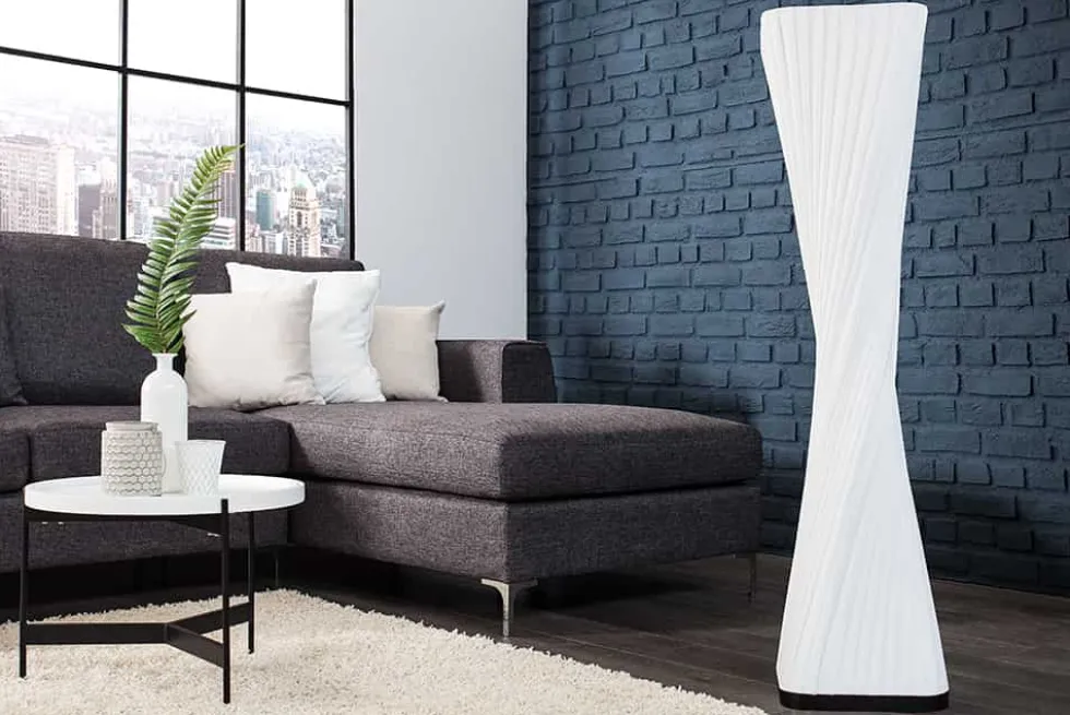 Moderne Design Stehlampe PARIS X 120cm weiß Stehleuchte