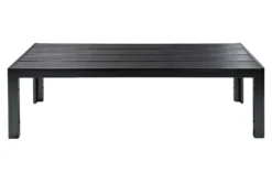 Moderne Gartenbank DESIGNO 180cm anthrazit schwarz Aluminium wetterfest Outdoor Sitzbank