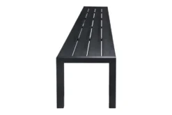 Moderne Gartenbank DESIGNO 180cm anthrazit schwarz Aluminium wetterfest Outdoor Sitzbank