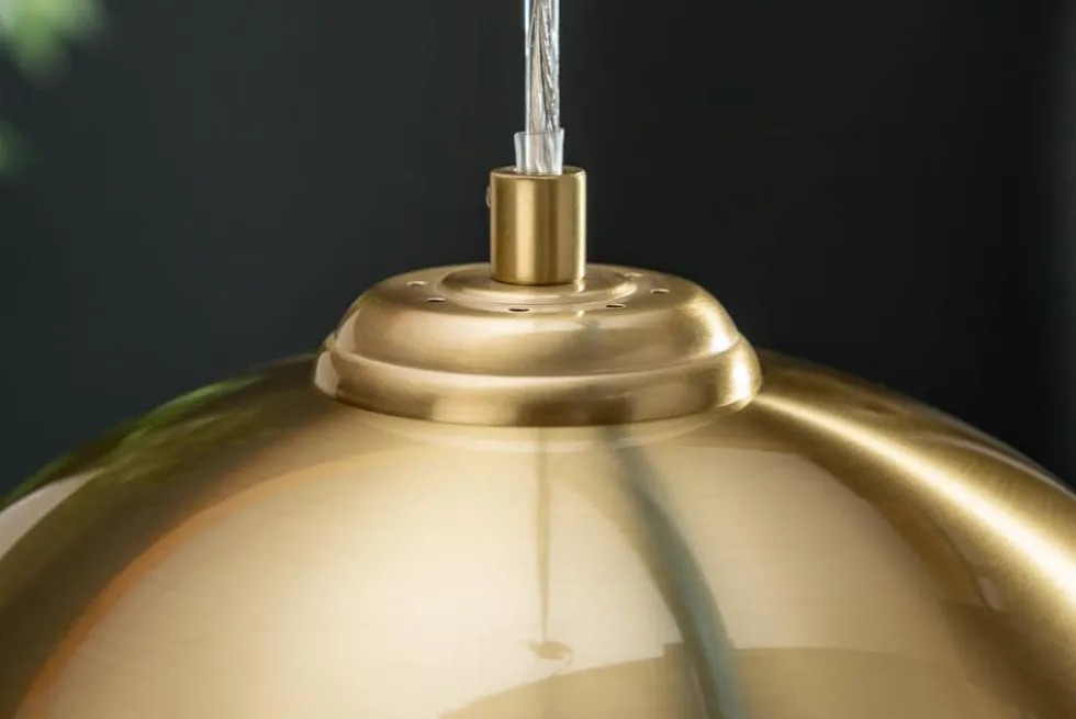 Moderne Hängeleuchte GOLDEN BALL 30cm gold Hängelampe höhenverstellbar