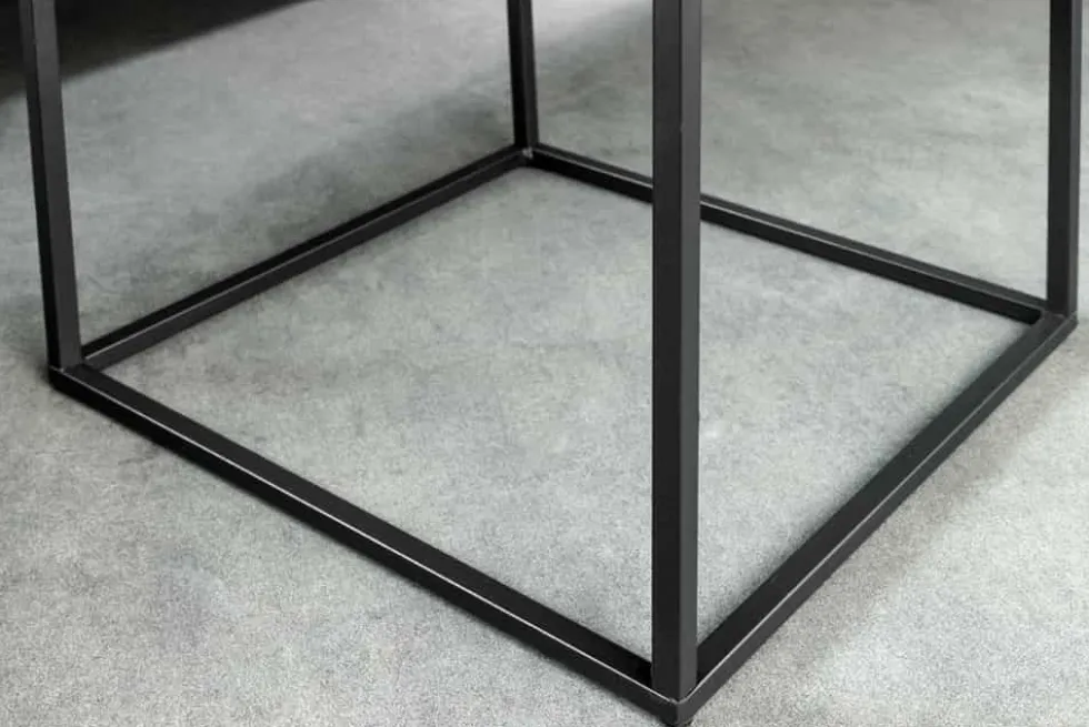 Moderner Beistelltisch ARCHITECTURE 45cm graphit Metallgestell
