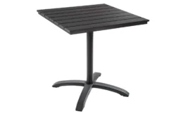 Moderner Bistrotisch DESIGNO 70cm schwarz Aluminium wetterfest Outdoor Gartentisch