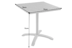 Moderner Bistrotisch DESIGNO 70cm schwarz Aluminium wetterfest Outdoor Gartentisch