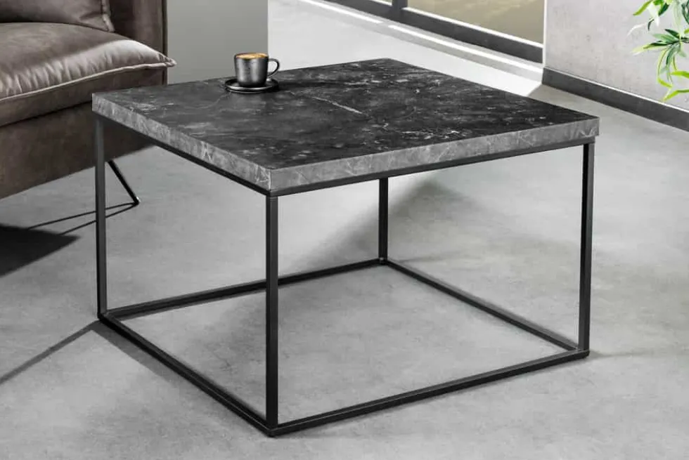 Moderner Couchtisch ARCHITECTURE 60cm graphit Metallgestell