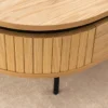 Moderner Couchtisch ATELIER 120cm natur Eiche schwarz mit zwei Schubladen