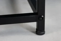 Moderner Couchtisch DURA STEEL 100cm schwarz Metall mit Ablagefach
