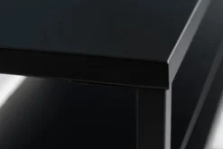 Moderner Couchtisch DURA STEEL 100cm schwarz Metall mit Ablagefach