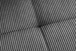 Moderner Design Stuhl TRES CHIC grau Cord schwarze Metallbeine Esszimmer