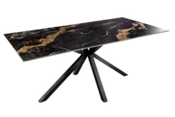 Moderner Esstisch GALAXIE 180cm Aurora Oro schwarz gold sand Keramik