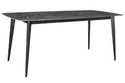 Moderner Esstisch MILANO 180cm anthrazit Keramik schwarze Metallbeine