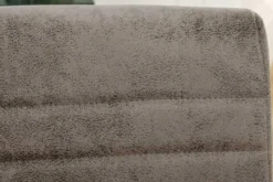 Moderner Freischwinger Stuhl LOFT taupe grau Microfaser mit Armlehne Eisengestell schwarz