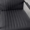 Moderner Freischwinger Stuhl BIG ASTON Echtleder schwarz Taschenfederkern Metall