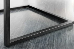 Moderner Freischwinger Stuhl BIG ASTON Echtleder schwarz Taschenfederkern Metall