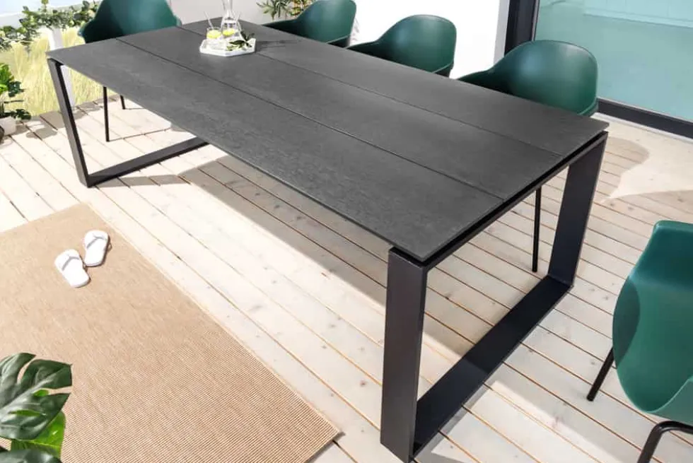 Moderner Gartentisch FLOATING 210cm anthrazit Aluminium In- und Outdoor Esstisch
