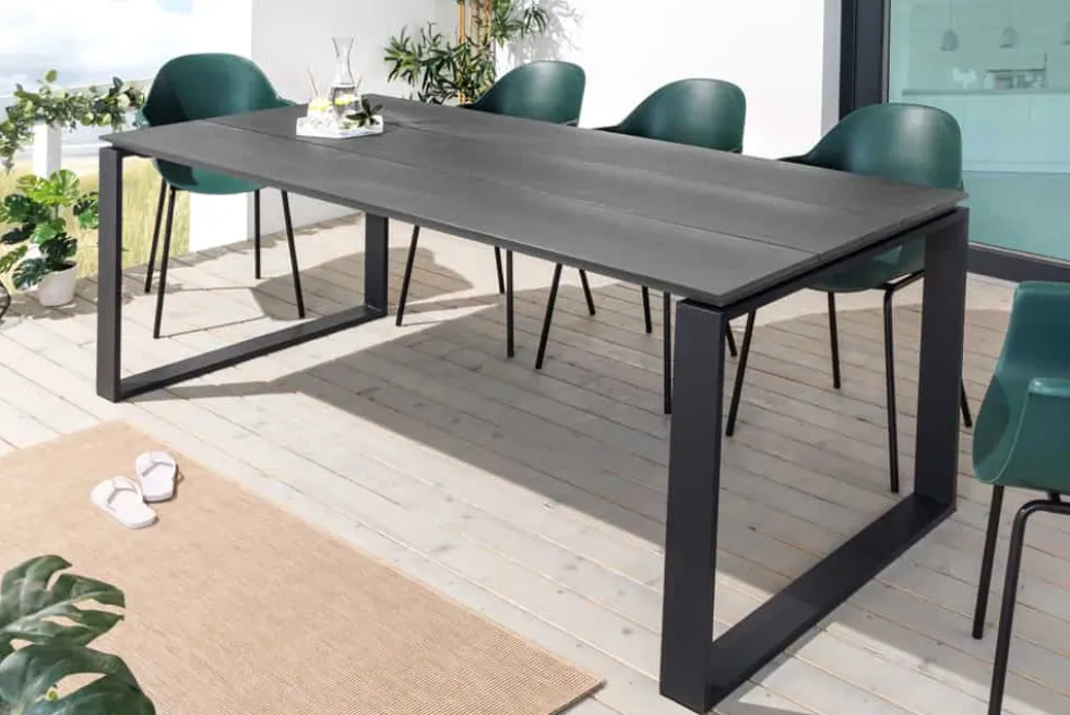 Moderner Gartentisch FLOATING 210cm anthrazit Aluminium In- und Outdoor Esstisch