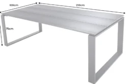 Moderner Gartentisch FLOATING 210cm anthrazit Aluminium In- und Outdoor Esstisch