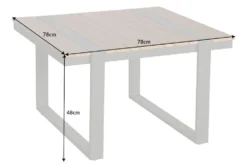 Moderner Gartentisch TAMPA LOUNGE 80cm anthrazit Aluminium wetterfest Outdoor Balkontisch