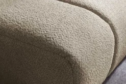 Moderner Hocker ADLON 100cm champagner greige Bouclé Federkern Fußhocker Sitzhocker