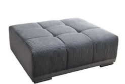 Moderner Hocker ELEGANCIA 110cm anthrazit Cord Fußhocker Sitzhocker