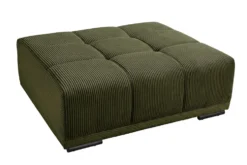 Moderner Hocker ELEGANCIA 110cm grün Cord mit Ziersteppung