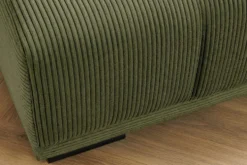 Moderner Hocker ELEGANCIA 110cm grün Cord mit Ziersteppung