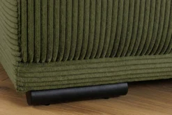 Moderner Hocker ELEGANCIA 110cm grün Cord mit Ziersteppung