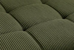 Moderner Hocker ELEGANCIA 110cm grün Cord mit Ziersteppung