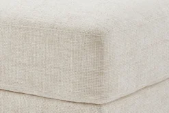 Moderner Hocker LOFT 75cm champagner beige Chenille Nosagfederung Taschenfederkern