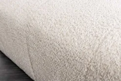 Moderner Hocker ROYAL 120cm champagner beige Bouclé Federkern Sitzhocker