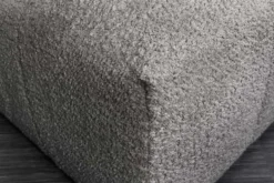 Moderner Hocker ROYAL 120cm grau Bouclé Federkern Sitzhocker Fußhocker