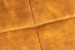 Moderner Hocker SCANDINAVIA senfgelb Samt schwarze Metallbeine Fußhocker