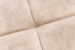Moderner Hocker SCANDINAVIA champagner beige Samt schwarze Metallbeine Fußhocker