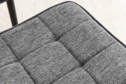 Moderner Hocker SCANDINAVIA grau Strukturstoff Metallbeine Fußhocker