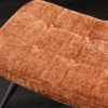 Moderner Hocker SCANDINAVIA rost braun Chenille Cremona Metallbeine Fußhocker