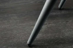 Moderner Hocker SCANDINAVIA rost braun Chenille Cremona Metallbeine Fußhocker