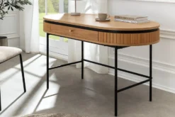 Moderner Schreibtisch ATELIER 120cm natur Eiche Konsolentisch schwarz mit Schublade