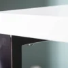 Moderner Schreibtisch WHITE DESK 140cm weiß Hochglanz Bürotisch
