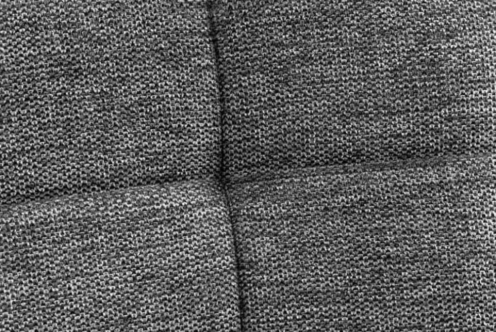 Moderner Sessel SCANDINAVIA grau Strukturstoff schwarze Metallbeine mit Armlehnen