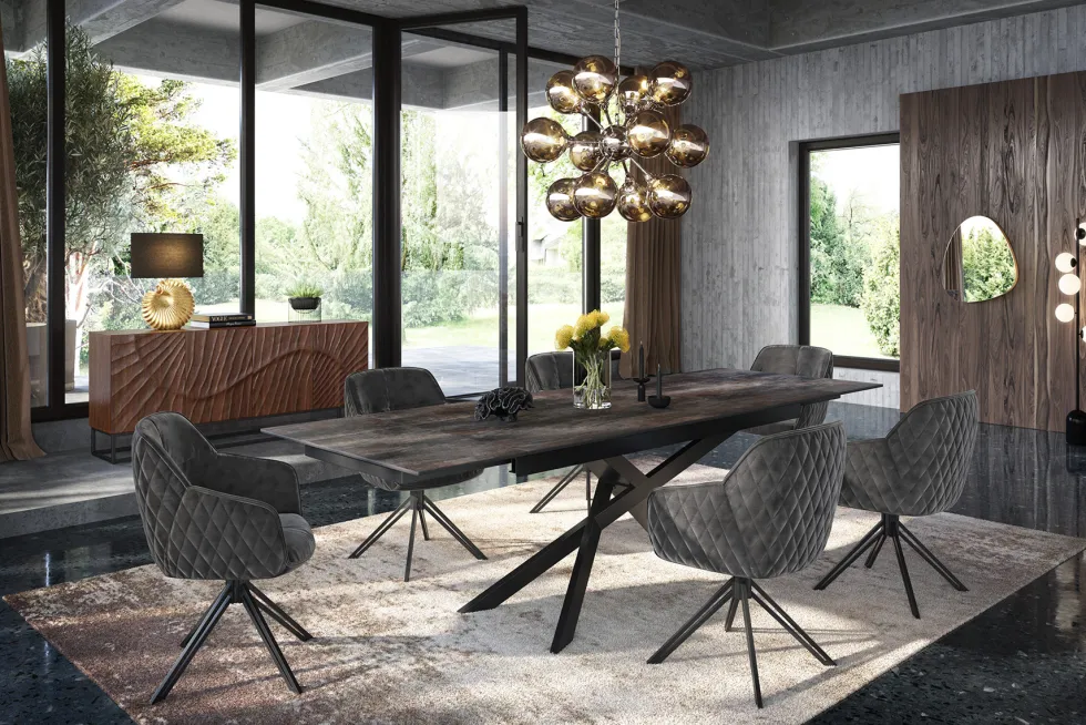 Moderner Wandspiegel NOEMI 70cm natur Eiche Massivholz handmade asymmetrisches Design