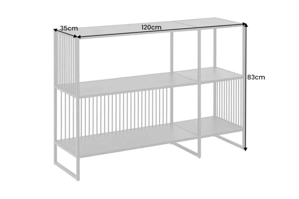 Modernes Bücherregal ARCHITECTURE 120cm graphit
