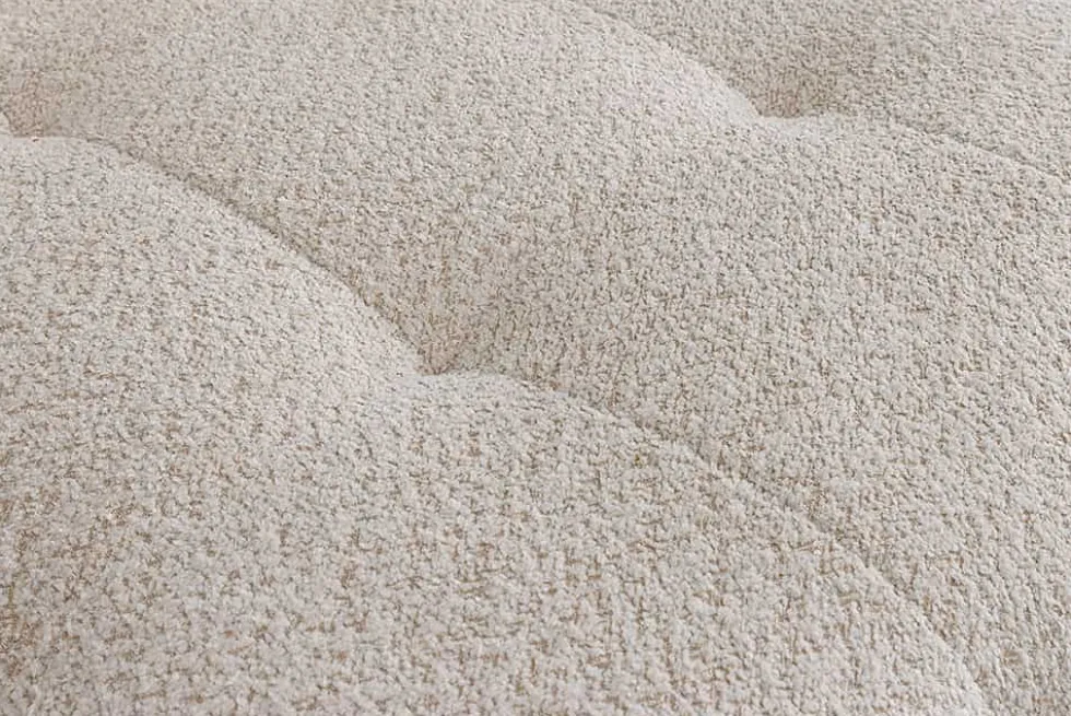Modernes Big Sofa ROYAL 295cm champagner beige Bouclé Federkern XXL-Couch