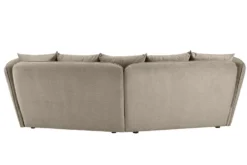 Modernes Big Sofa ROYAL 295cm greige Veloursstoff Federkern XXL-Couch